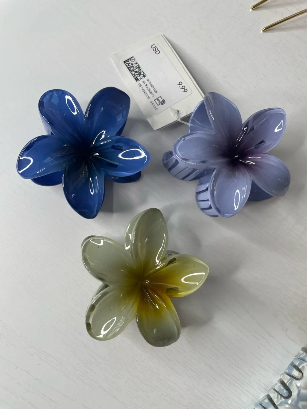 Beach Vacation Hair Accessories, Flower Hair Clips